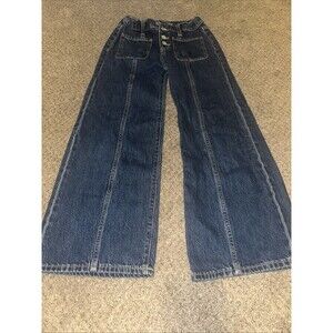 Old Navy Jeans High Rise Baggy Wide Leg Size 12 Women’s. Button Fly. Adjustable
